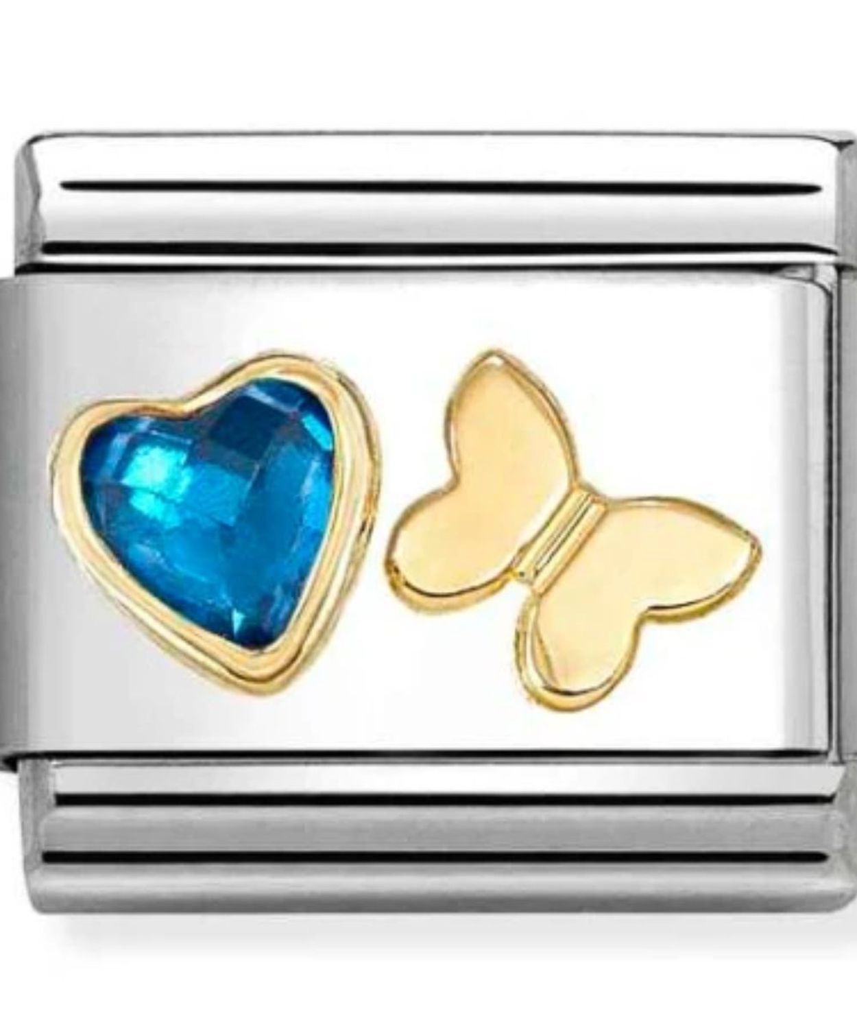 Charms NOMINATION 18K Niebieska cyrkonia z motylkiem Gold.jpg